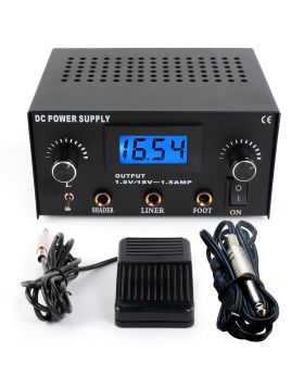 Professional digital tattoo power supply with pedal clip cord set P114