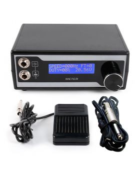 Tattoo Power Supply Digital LCD Display Footswitch Clip cord Kit P121