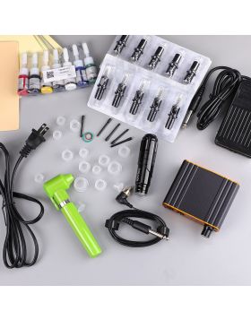 Solong Rotary Tattoo Pen Kit Cartridge Needles EN05-20KIT-A Power Supply 7 Color Ink EK130-1